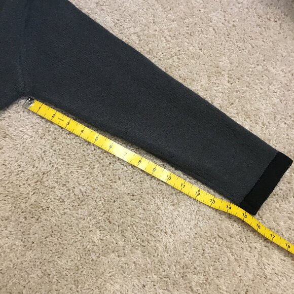 Lavena Black and Grey Embroidered Nubby Button Down Dark Cottage Cardigan - Picture 15 of 15